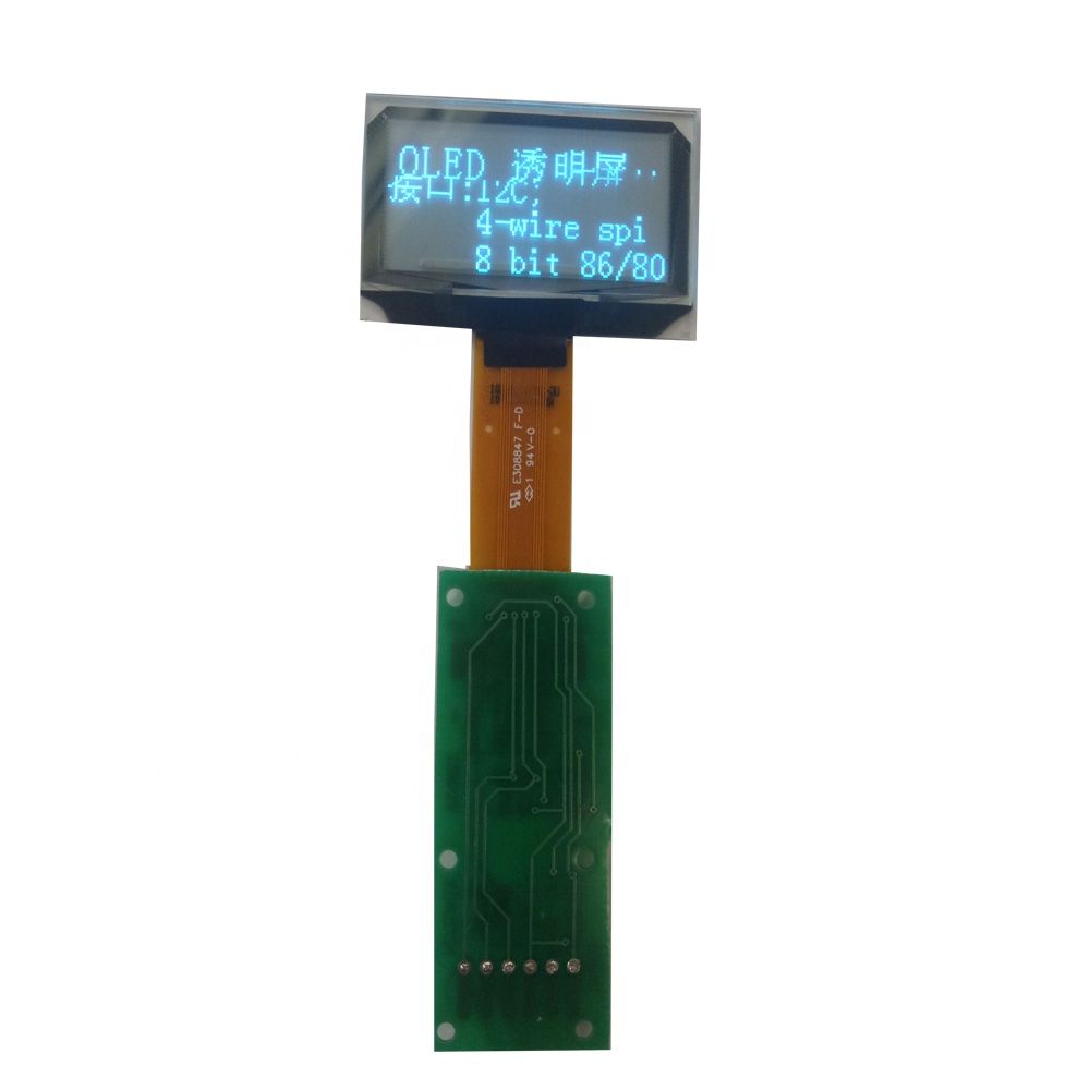 Custom OLED Transparent 1.5'' Blue 128x56 24 pins OLED Display