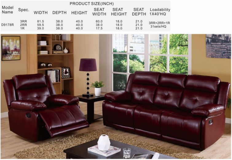 high quality living room furniture, recliner sofa, 