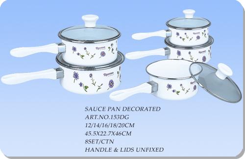 sauce pan decorated