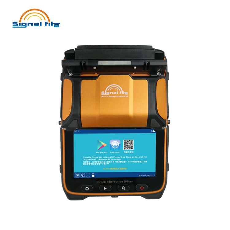 Six Motors AI-9 FTTH Optic Fiber Fusion Splicer Machine Built in Vfl and Optical Power Meter Function