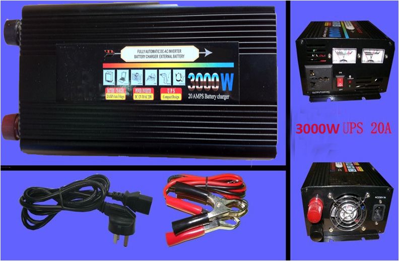 3000W power inveter 12V 24V to 220V/110V with Charging UPS