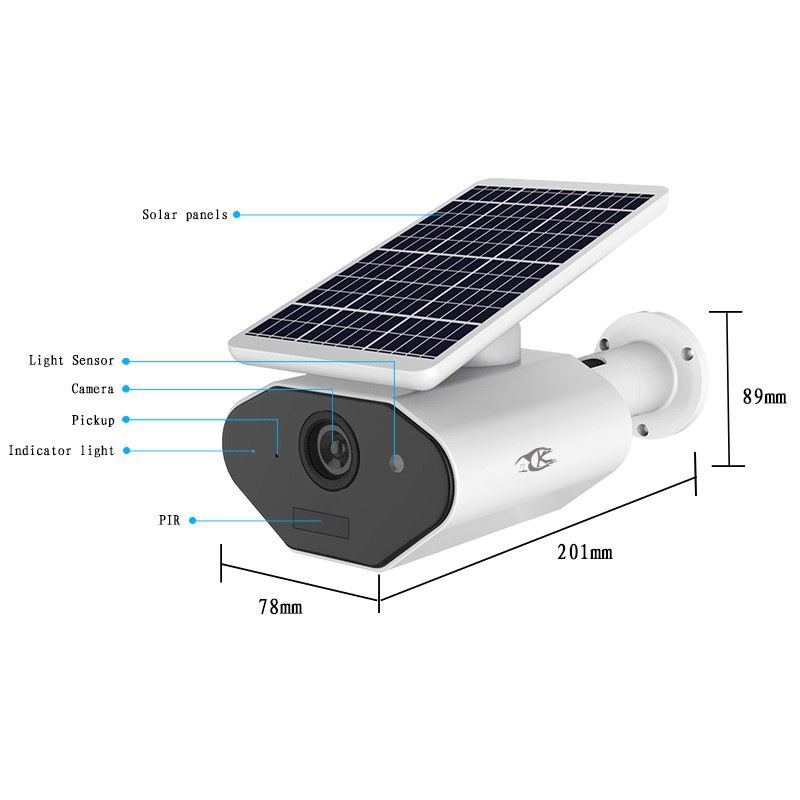 Tuya APP Remote Control Night Vision HD 1080P IP66 Smart WI-FI Solar Power Supply Outdoor Camera