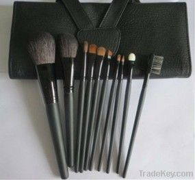 Max 10Pcs New Pro Makeup Brush Set+Faux Leather Case brand new free
