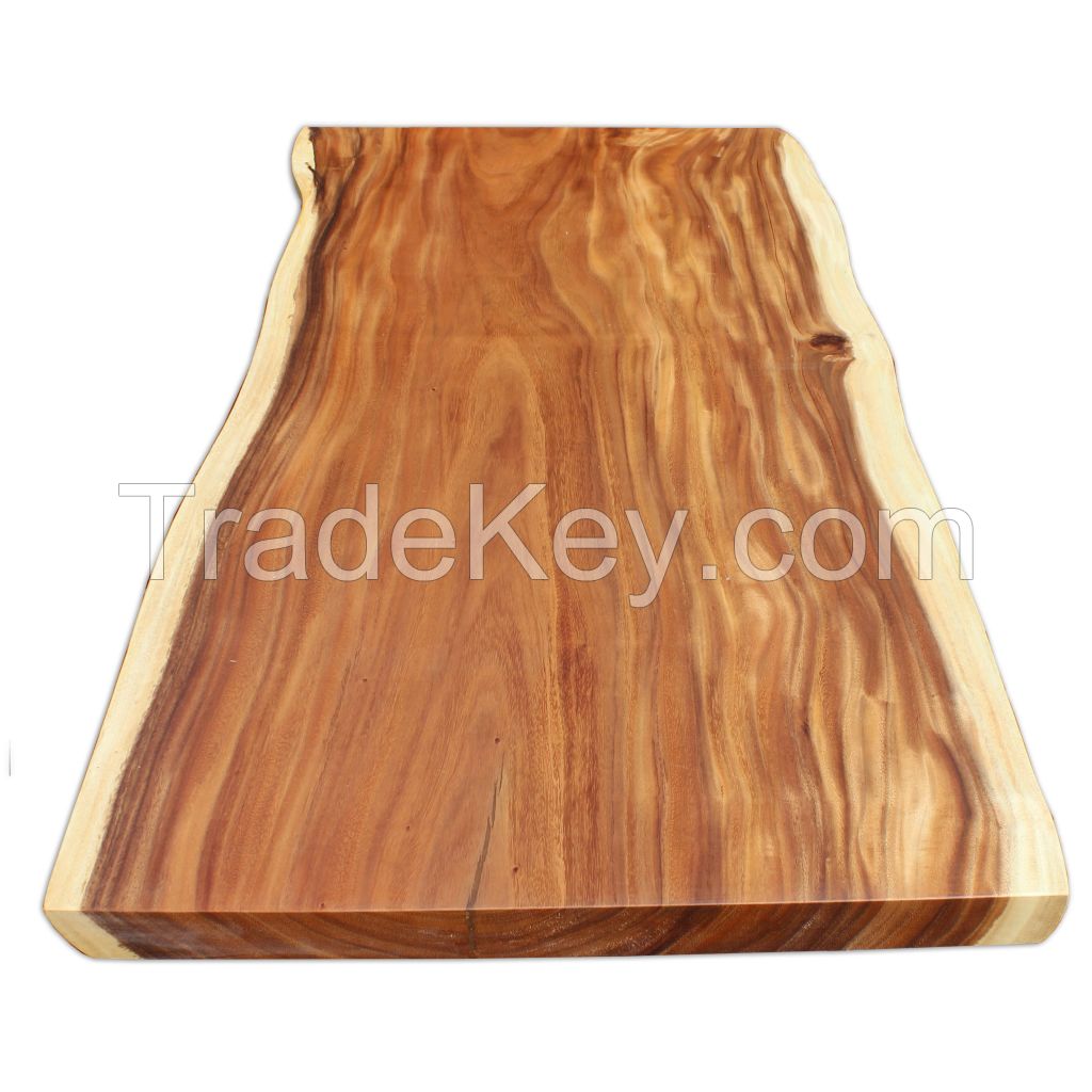 Wood Slab Suar Solid Wood Top Table 