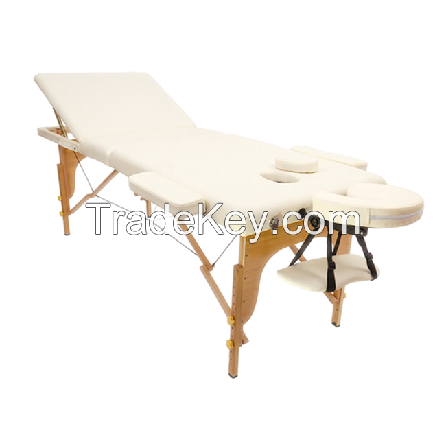 3 section wooden portable folding massage table