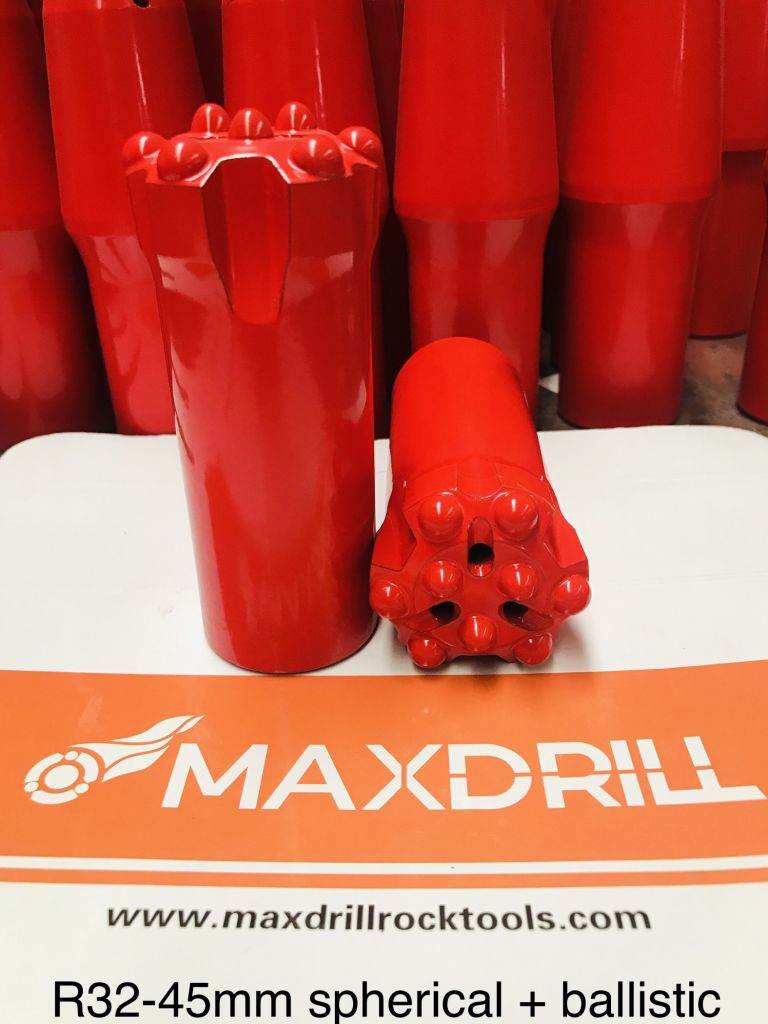 Maxdrill Tophammer R32 45mm rock drilling tools For Drifting And Tunneling carbide drill bit