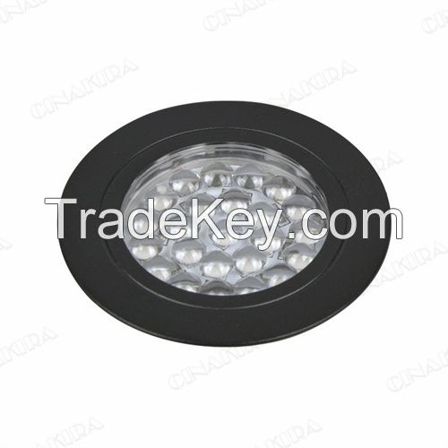 Dimmable recessed installtion 3w DC 12v led Puck/Under Cabinet Light led Spotlight Pure White or Warm White White Shell
