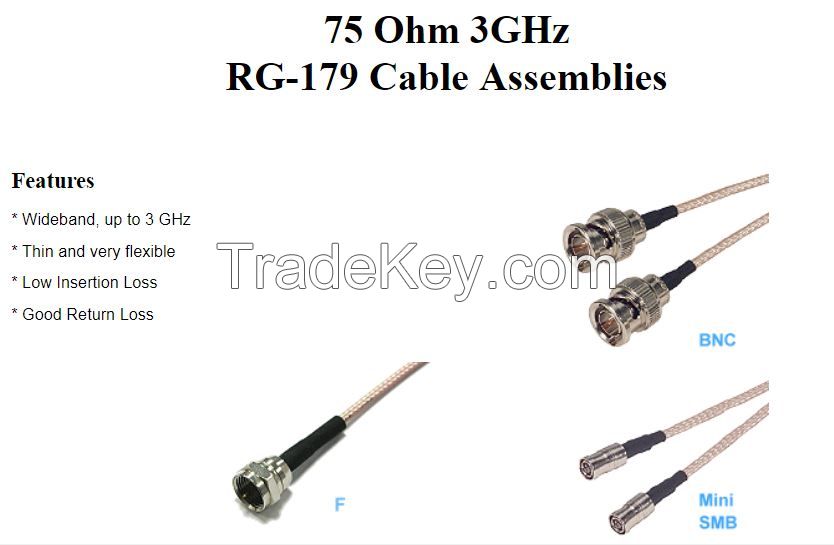 Coaxial Connectors, Adapters, Cable assemblies