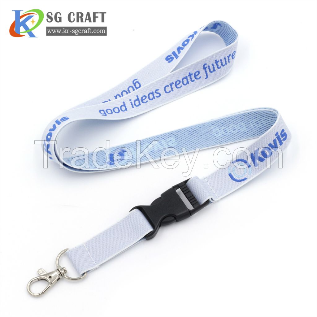 High quality neck custom polyester woven lanyards