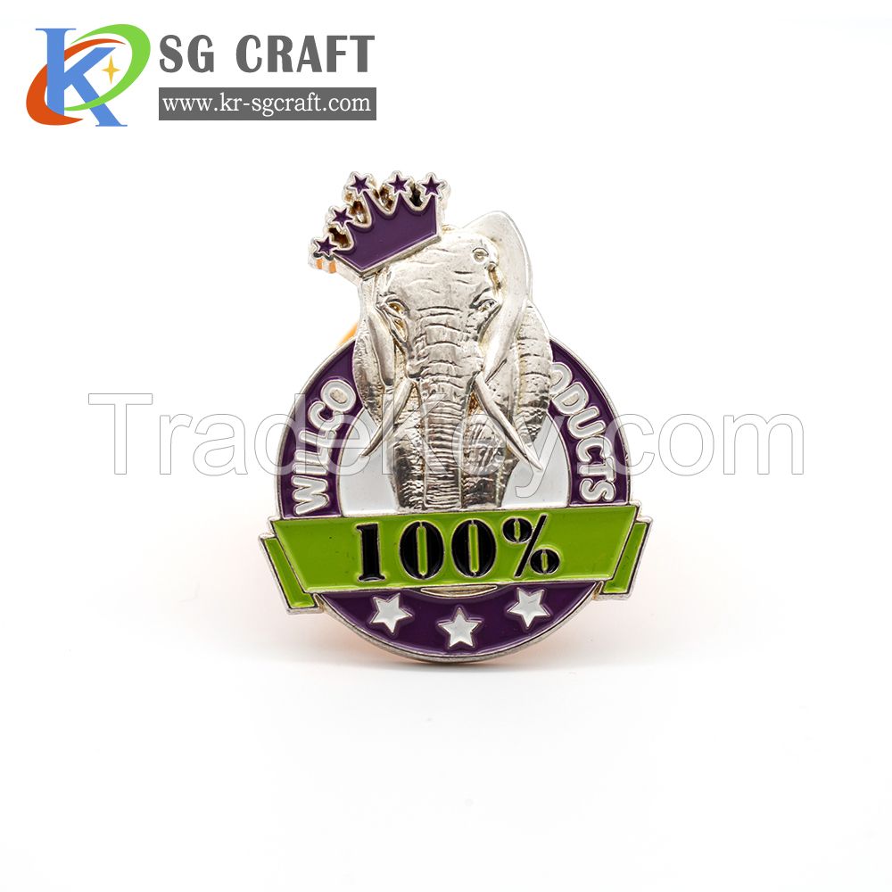 Professionally custom high quality metal badge with logo your own design