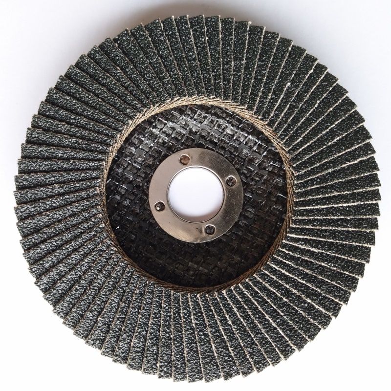 125mm calcined zirconia flap disc with 115mm metal backing pad