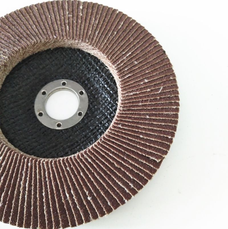 125mm  flap disc make up of sandpaper with 115mm metal backing pad
