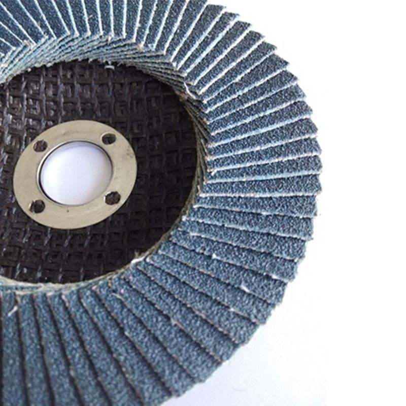 115mm calcined zirconia flap disc with 105mm metal backing pad