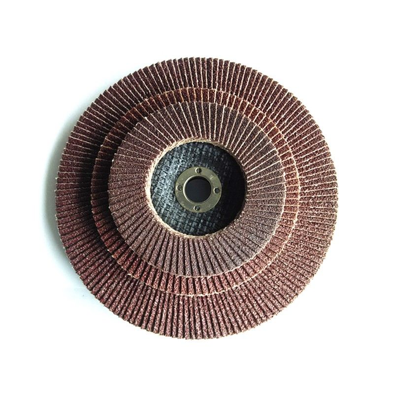 115mm calcined alumina  flap disc make up of sandpaper with 105mm metal backing pad