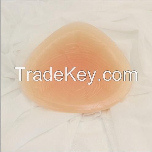 Triangle shape concave bottom high-grade silicone breast form soft artificial breast silicone breast prosthesis for mastectomy