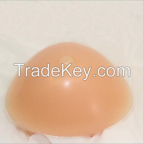 Triangle shape concave bottom high-grade silicone breast form soft artificial breast silicone breast prosthesis for mastectomy