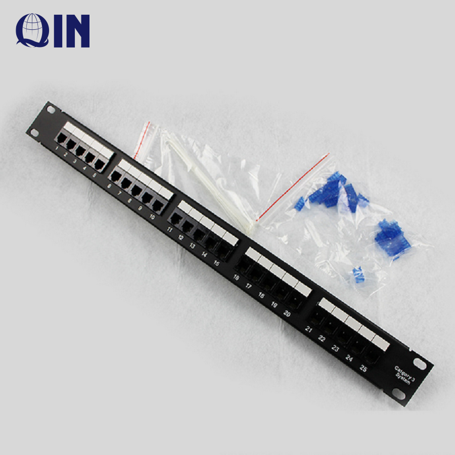 High Quality 19 Inch 2U 48 Port Cat6 Patch Panel With Dual IDC 