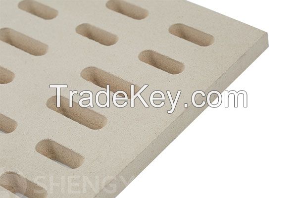 Perforated refractory ceramic oven stone