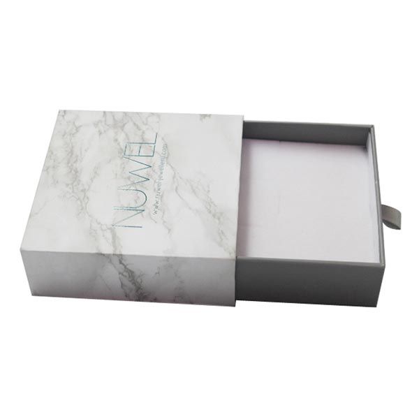 FASHION MARBLE PRINTING SLIDING JEWELRY GIFT BOXES