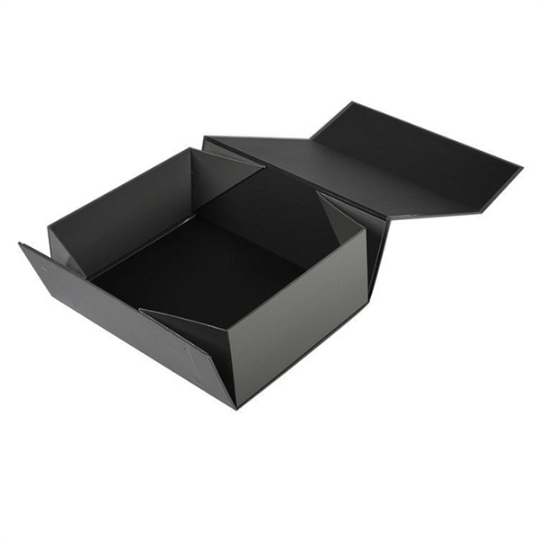 CUSTOM MADE MATT BLACK PAPER FOLDING GIFT BOX