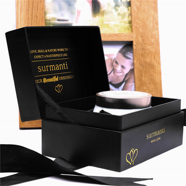 BLACK COSMETIC GIFT BOX FOR BEAUTY PACKAGING