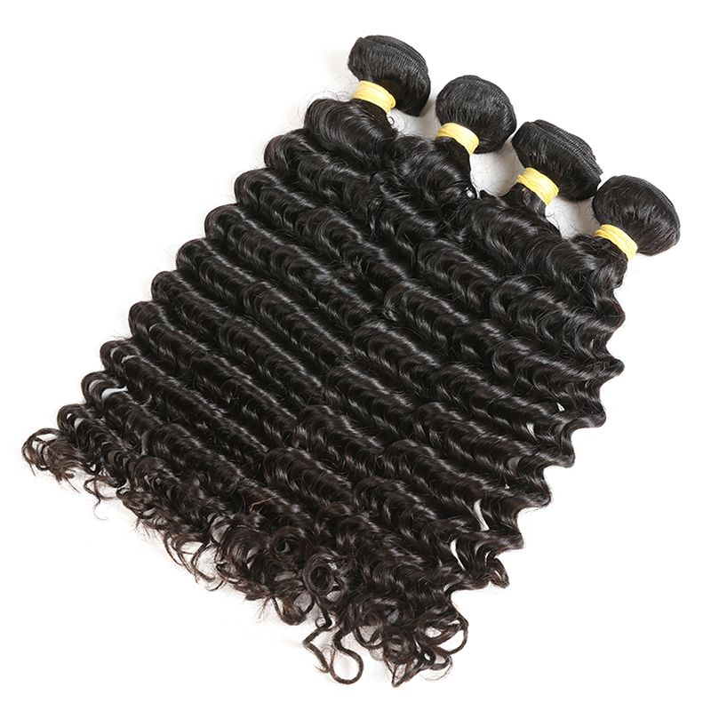 Wholesale Human Hair Bundles With Closure,deep Wave Hairstyles Short