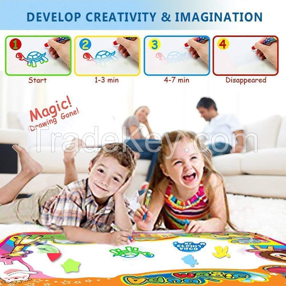 Wideword Water Drawing Mat Aqua Magic Doodle Kids Toys Mess Free Coloring Painting