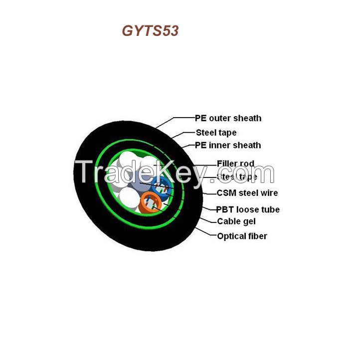 Factory Price Outdoor GYTS53 Fiber Optic Cable with Double Steel