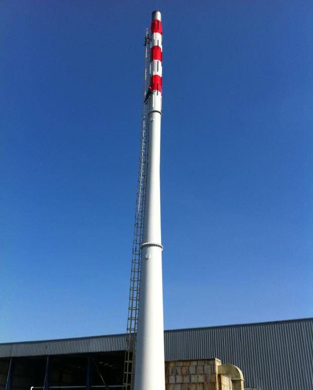 Industrial steel chimney