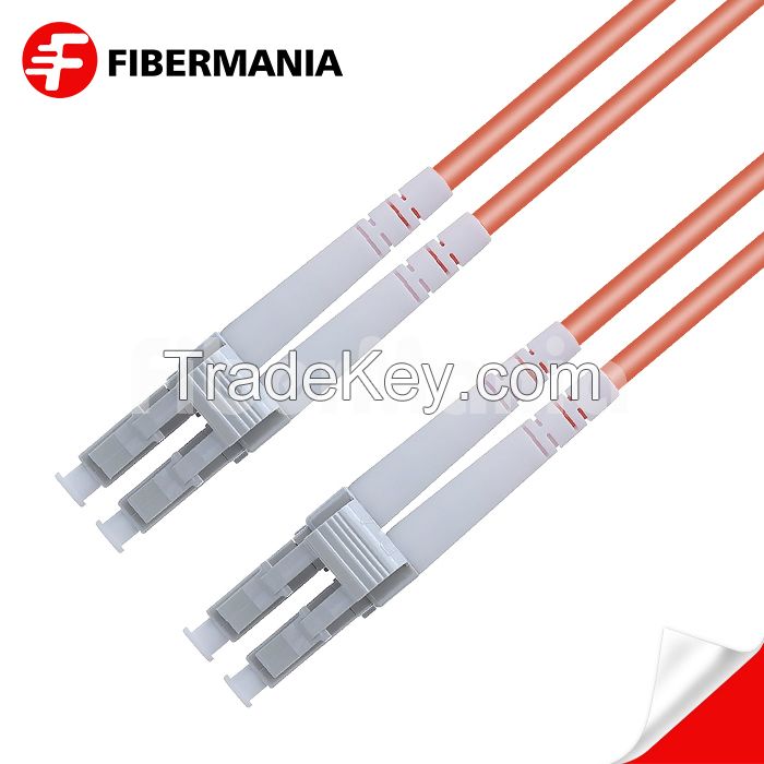 1m LC/Upc-LC/Upc Duplex 62.5/125 Om1 Multimode Ofnr Fiber Optic Patch Cable 3.0mm Orange