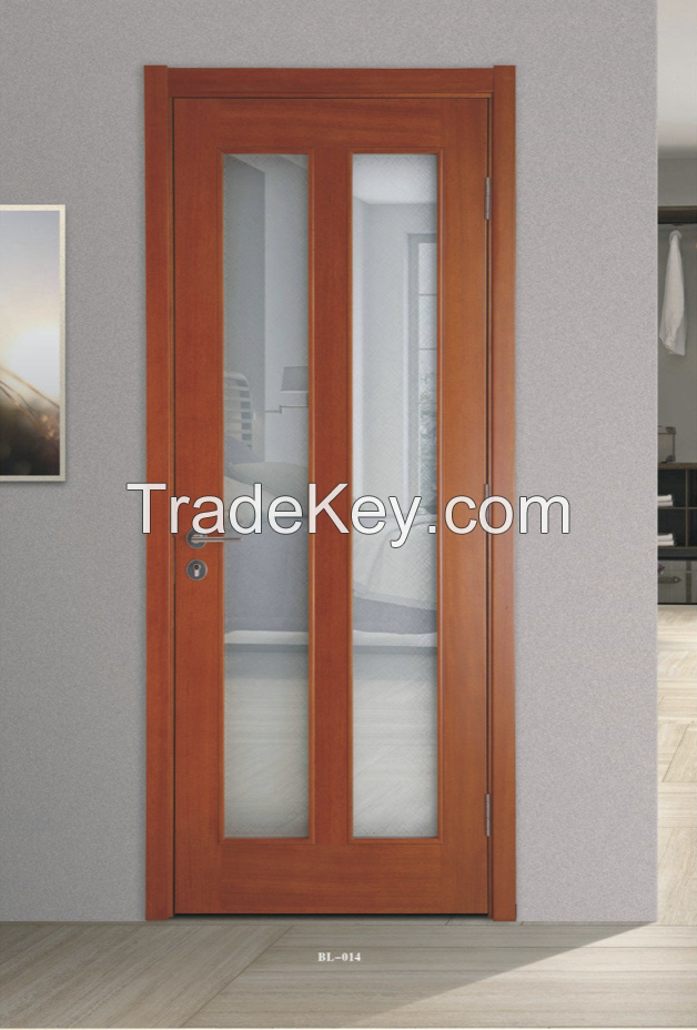 New European solid wood composite paint door bedroom soundproof swing entry door
