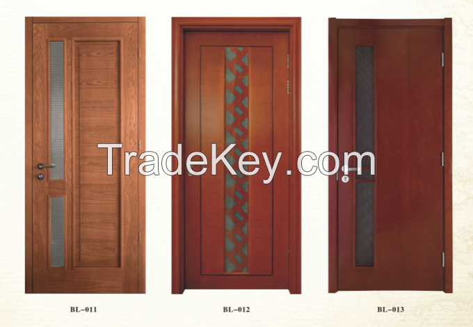 New European solid wood composite paint door bedroom soundproof swing entry door