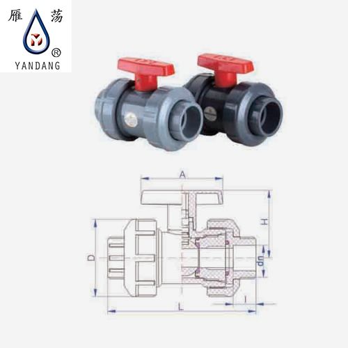 Qualified PVC Manual Ball Valve ASTM SCH80 for Industrial Use