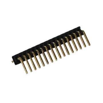 2.54mm Male double row pin header right angle dip type 