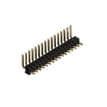 2.54mm Male double row pin header right angle dip type 