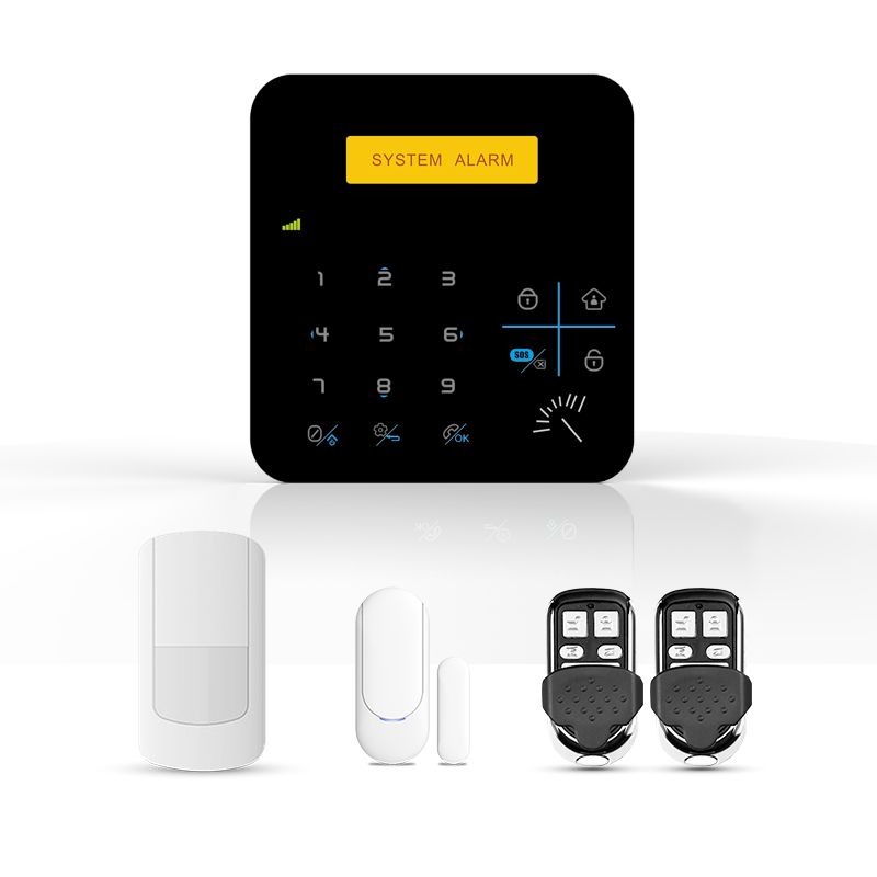 APP Controlled Wireless WiFi+GSM Intruder Alarm System with Smart Touch Keypad and LCD Display