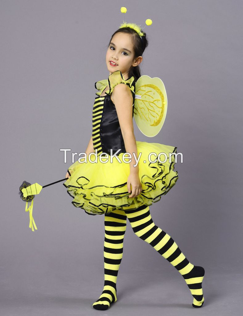 Bumble Bee Costume for Girls, Kids Honeybee Fancy Dress Up Outfit