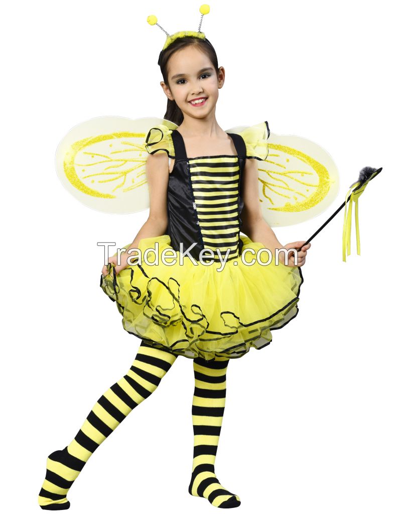 Bumble Bee Costume For Girls, Kids Honeybee Fancy Dress Up Outfit