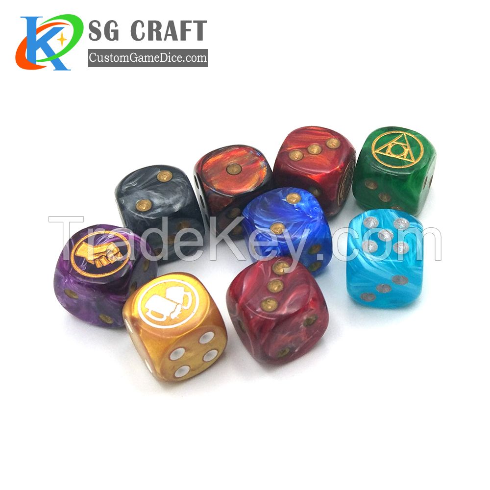 wholesale party game plastic dice set