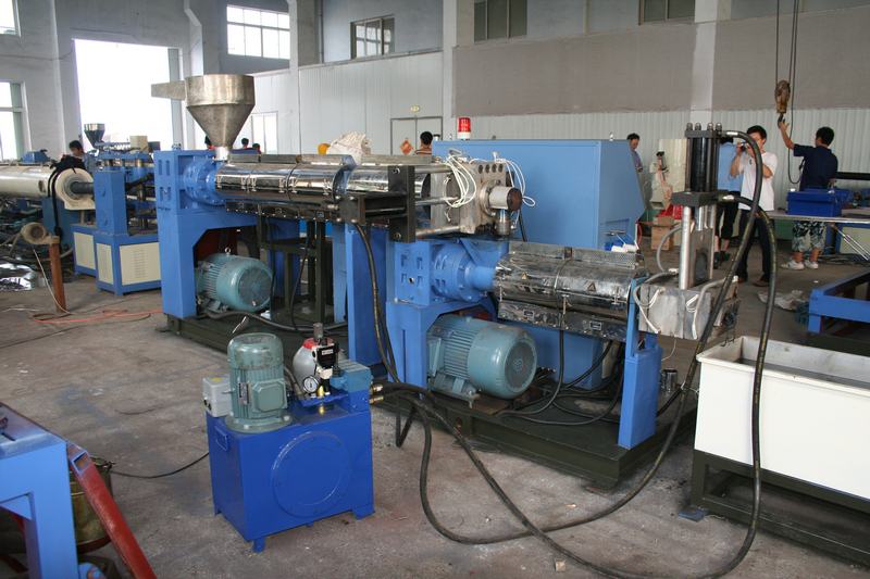double-stage pelletizing line for waste film