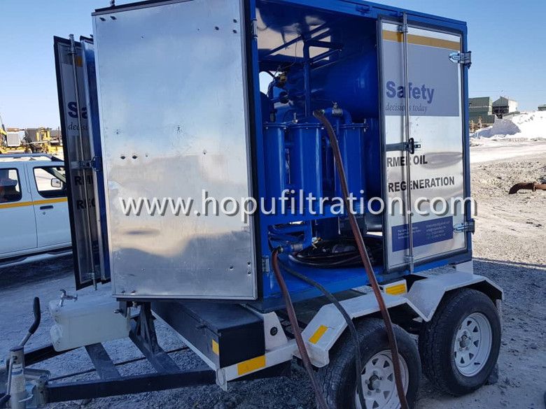 mobile trailer mounted vacuum transformer oil purifier