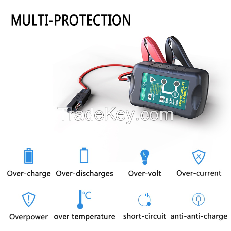 1.5A   6V/12V smart car battery charger