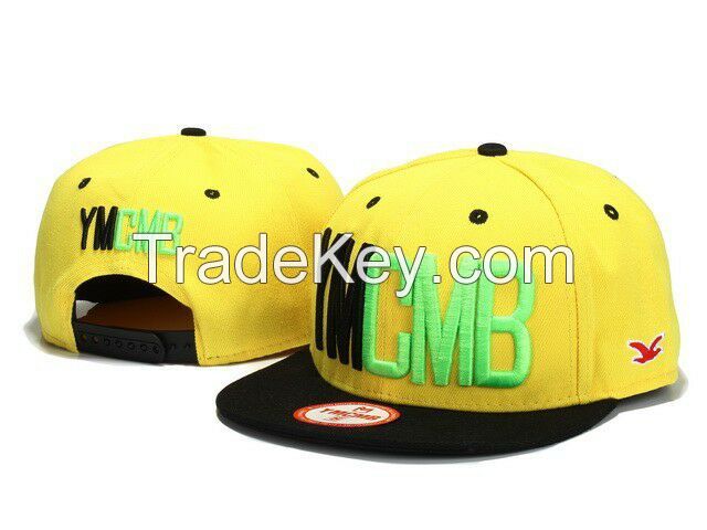 Fashion premium trucker cap, cheap yellow cotton customized baseball cap,trend adult snakback hat