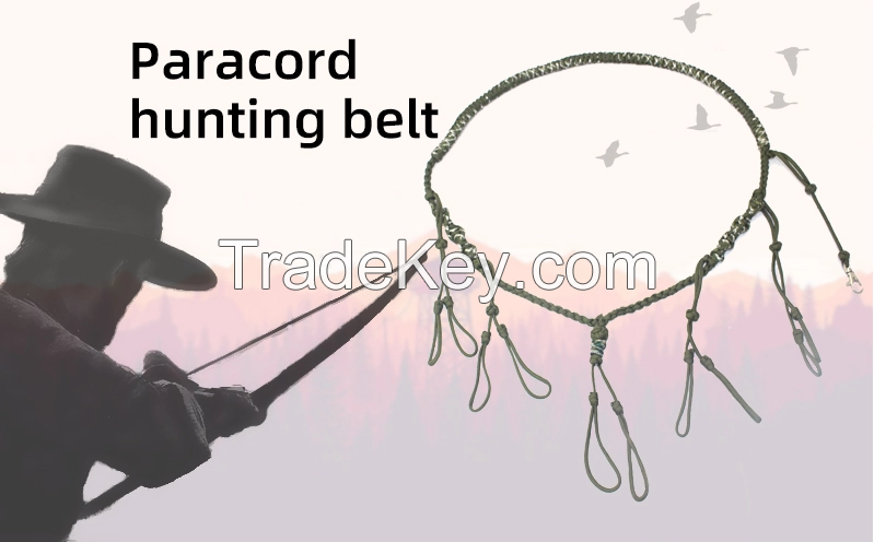 Hot first aid outdoor equipment paracord hand woven hanging rope, the most popular adventure paracord woven hunting belt