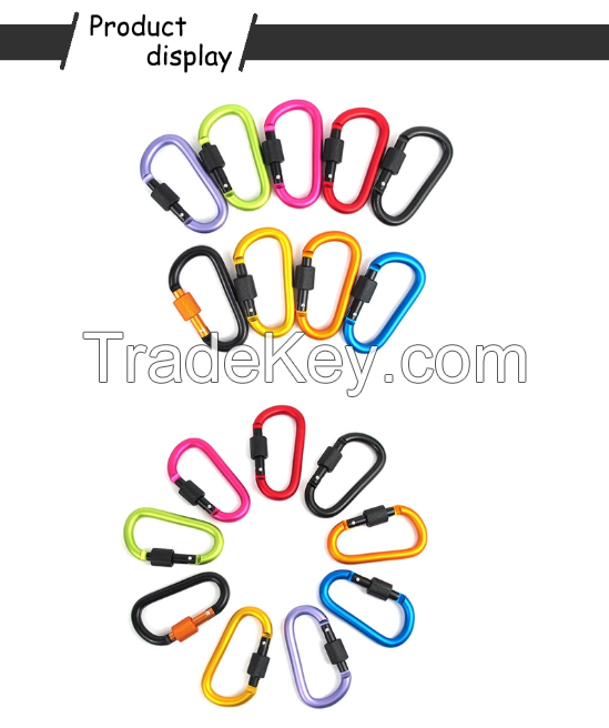 Mini Metal Keychain Carabiner For Camping Jungle Style Rescue, Wholesale Outdoor Disaster Equipment Colorful Metal Carabiner