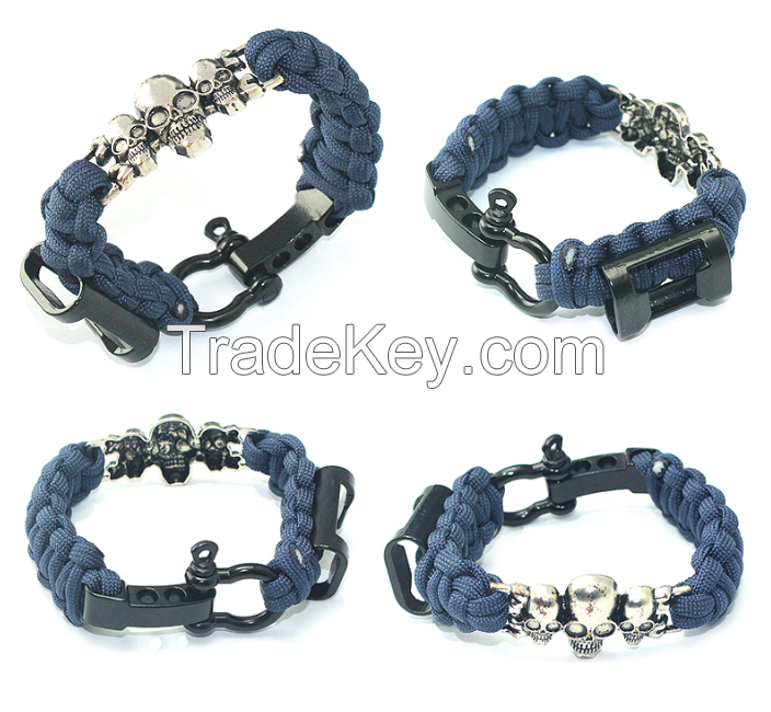 Factory Sale Travelling Equipment Metal Edc Opener Bracelet, Hot Multifunctional Survival Colorful B