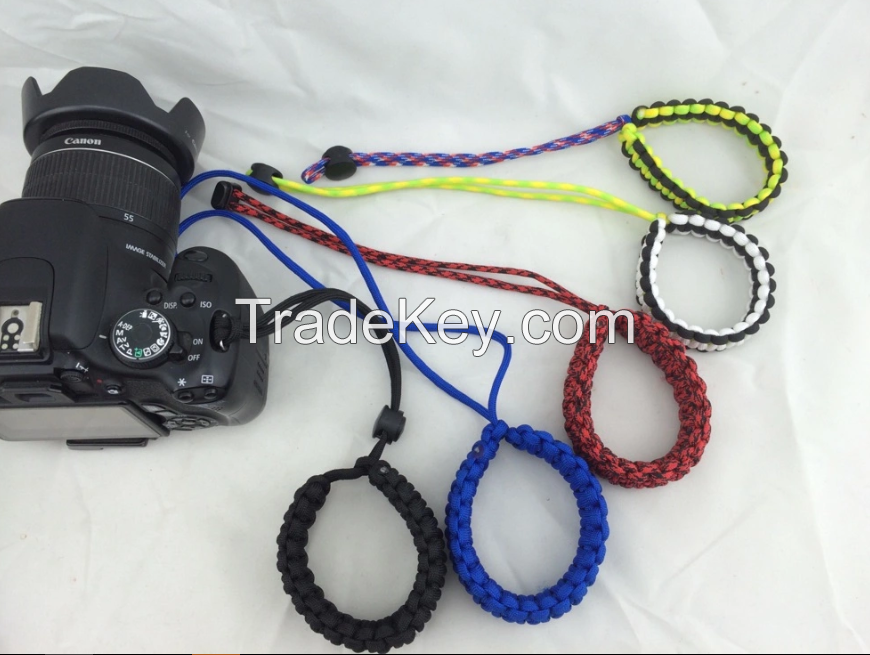 Hot Wholesale Outdoor Survival Adjustable Wrist Lanyard Strap Grip, Hot Para Cord  Blet For Digital