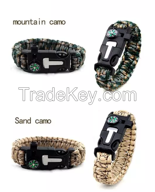 2020 New Hot Sale Climbing Gear Custom Survival Gear Unisex  Bracelets, Man EMAK Camping Emergency S
