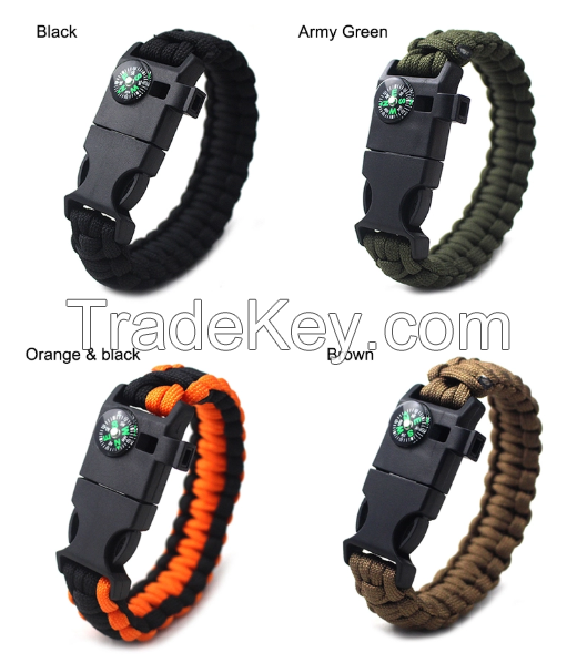Everyday Use Camping Gadget paracord survival bracelet military camping, Edc Accessories Bangle Para