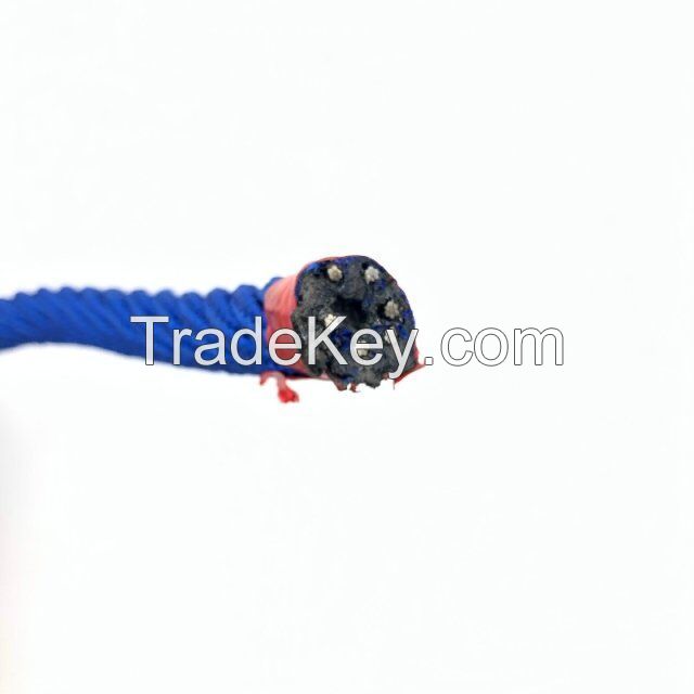 6 Strands Polyester Covered Playground Used Combination Wire Rope 
